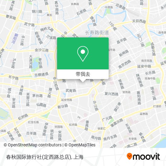 春秋国际旅行社(定西路总店)地图