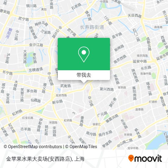 金苹果水果大卖场(安西路店)地图