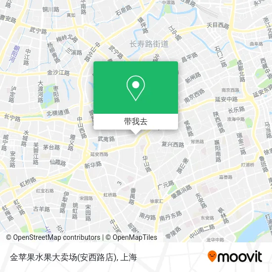 金苹果水果大卖场(安西路店)地图