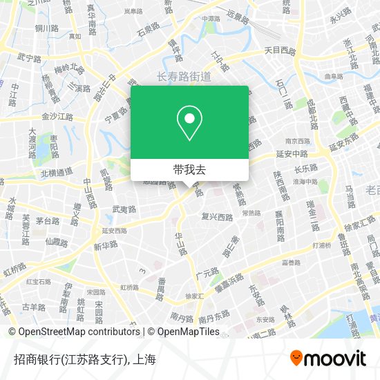 招商银行(江苏路支行)地图