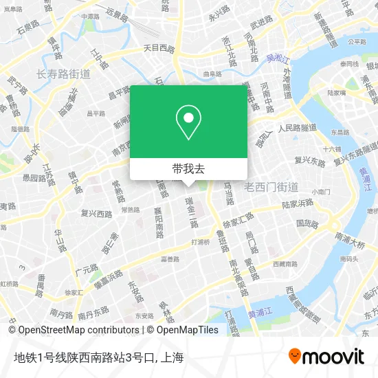 地铁1号线陕西南路站3号口地图