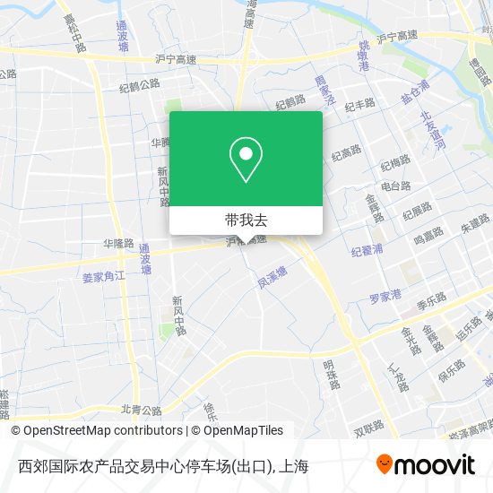 西郊国际农产品交易中心停车场(出口)地图