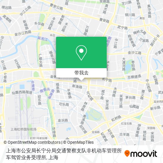 上海市公安局长宁分局交通警察支队非机动车管理所车驾管业务受理所地图