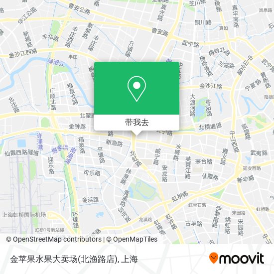 金苹果水果大卖场(北渔路店)地图