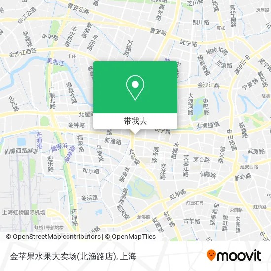 金苹果水果大卖场(北渔路店)地图