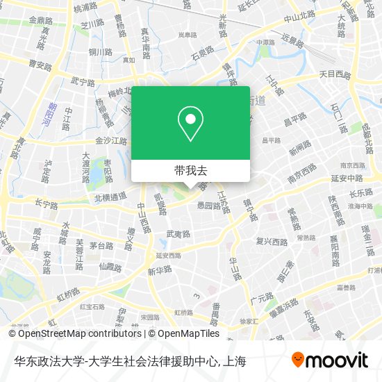 华东政法大学-大学生社会法律援助中心地图