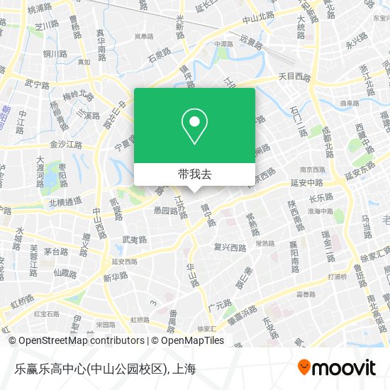 乐赢乐高中心(中山公园校区)地图