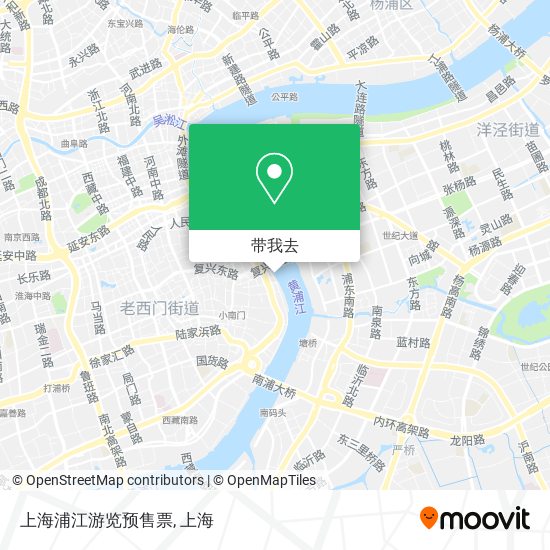 上海浦江游览预售票地图