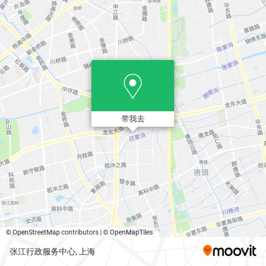 张江行政服务中心地图