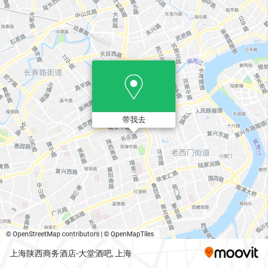 上海陕西商务酒店-大堂酒吧地图