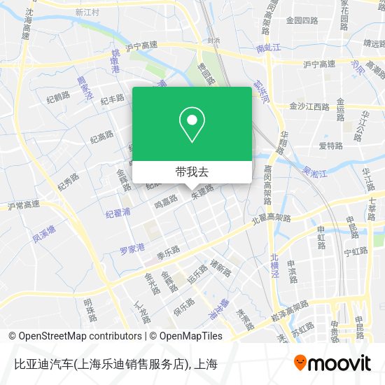 比亚迪汽车(上海乐迪销售服务店)地图