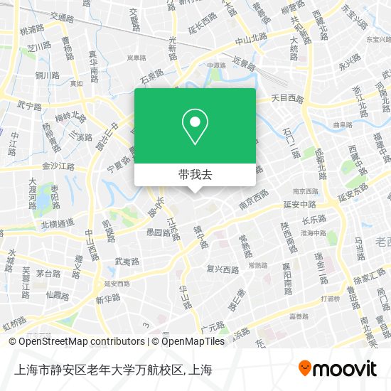 上海市静安区老年大学万航校区地图