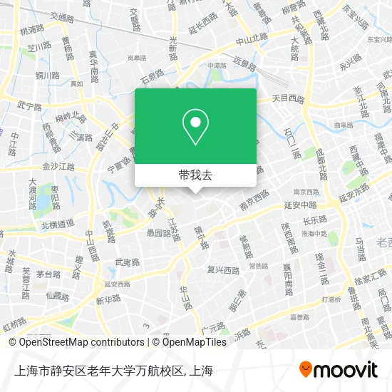 上海市静安区老年大学万航校区地图