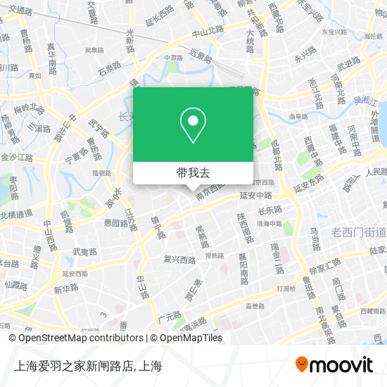 上海爱羽之家新闸路店地图