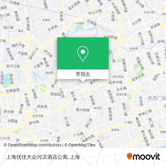 上海优佳大众河滨酒店公寓地图