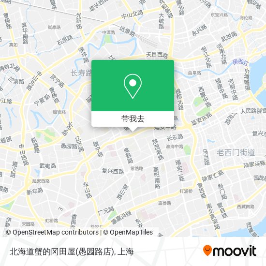 北海道蟹的冈田屋(愚园路店)地图
