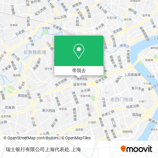 瑞士银行有限公司上海代表处地图