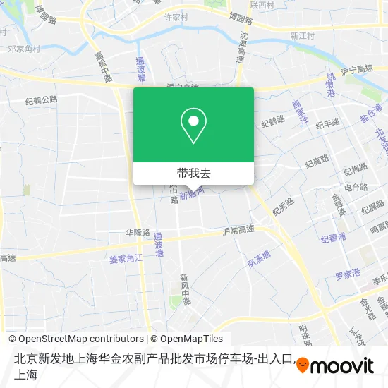 北京新发地上海华金农副产品批发市场停车场-出入口地图