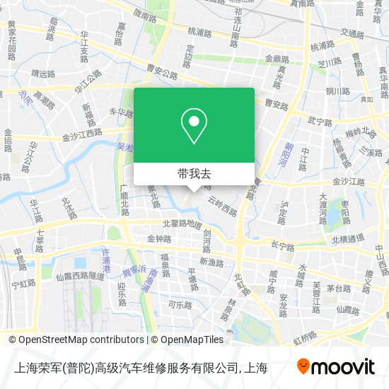 上海荣军(普陀)高级汽车维修服务有限公司地图