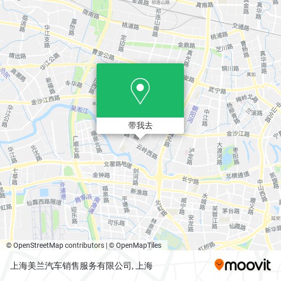 上海美兰汽车销售服务有限公司地图