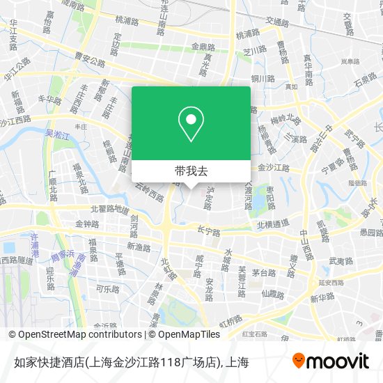 如家快捷酒店(上海金沙江路118广场店)地图