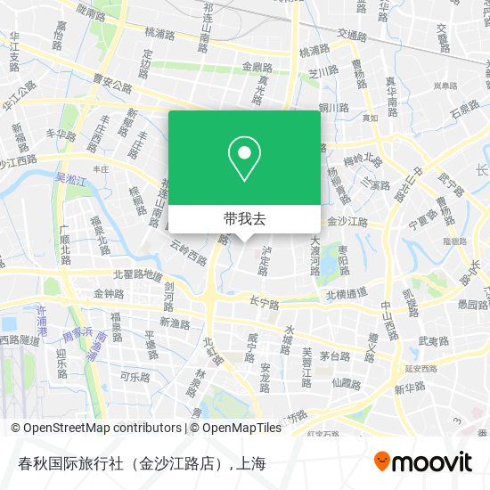 春秋国际旅行社（金沙江路店）地图