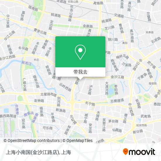 上海小南国(金沙江路店)地图