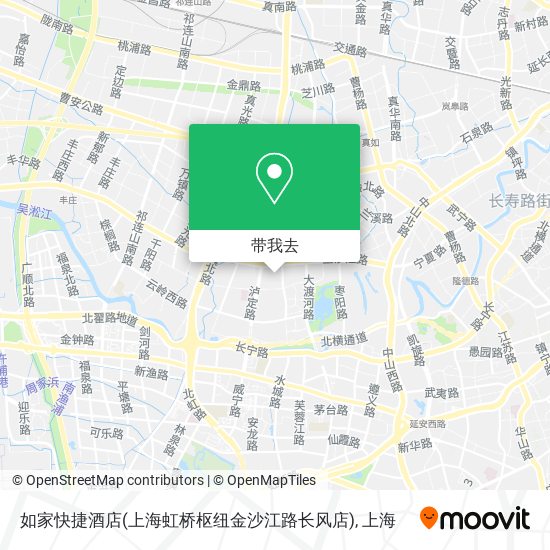 如家快捷酒店(上海虹桥枢纽金沙江路长风店)地图