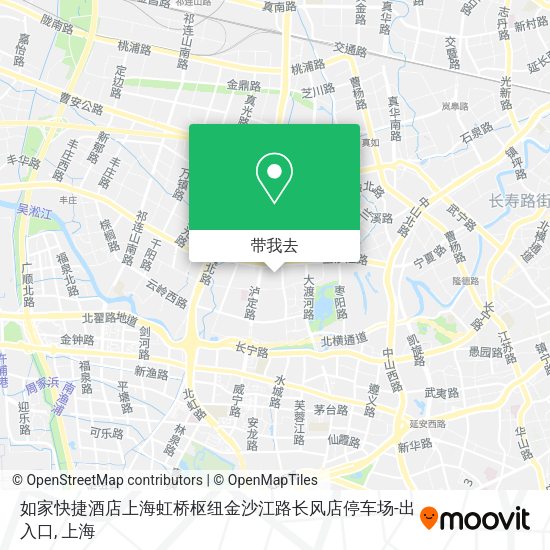 如家快捷酒店上海虹桥枢纽金沙江路长风店停车场-出入口地图
