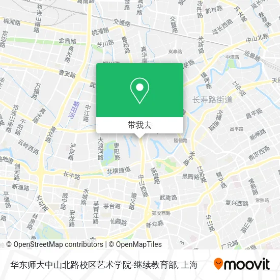 华东师大中山北路校区艺术学院-继续教育部地图