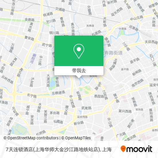 7天连锁酒店(上海华师大金沙江路地铁站店)地图