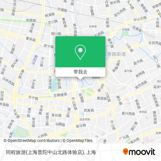 同程旅游(上海普陀中山北路体验店)地图