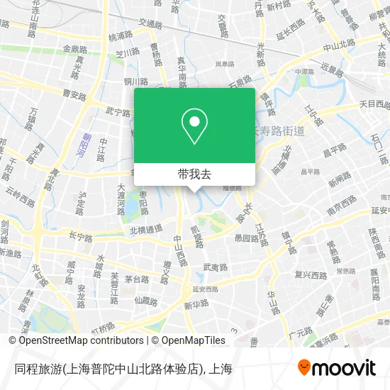 同程旅游(上海普陀中山北路体验店)地图