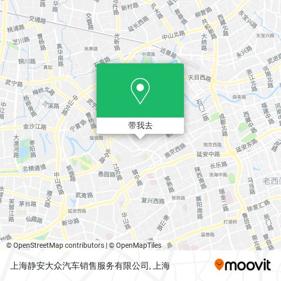 上海静安大众汽车销售服务有限公司地图