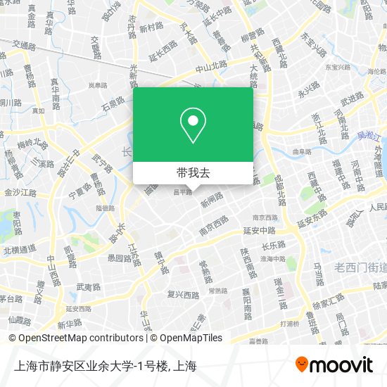 上海市静安区业余大学-1号楼地图