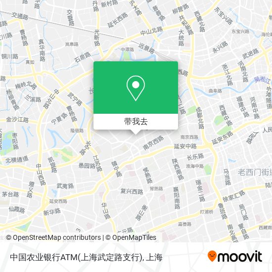 中国农业银行ATM(上海武定路支行)地图