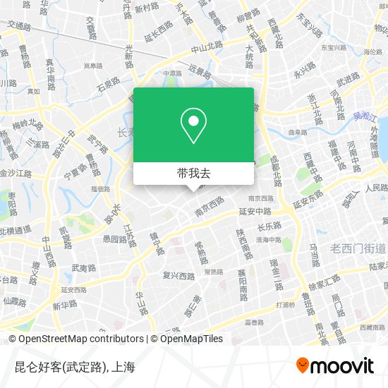 昆仑好客(武定路)地图