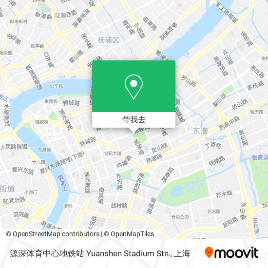 源深体育中心地铁站 Yuanshen Stadium Stn.地图