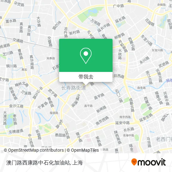 澳门路西康路中石化加油站地图