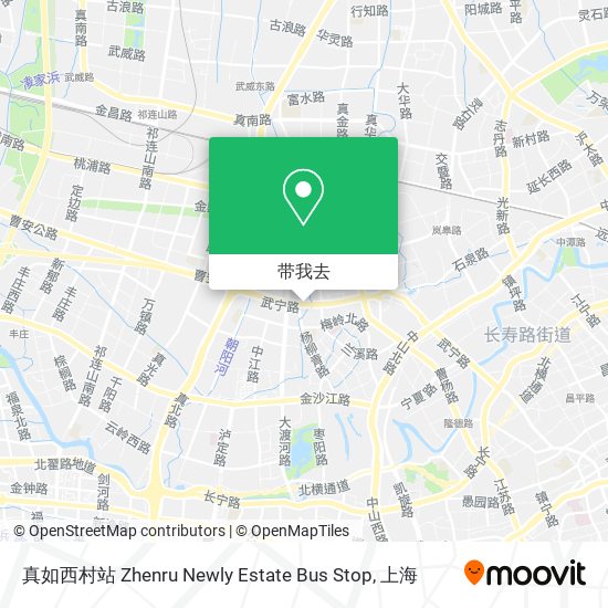 真如西村站 Zhenru Newly Estate Bus Stop地图