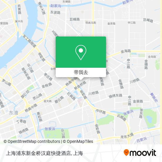 上海浦东新金桥汉庭快捷酒店地图