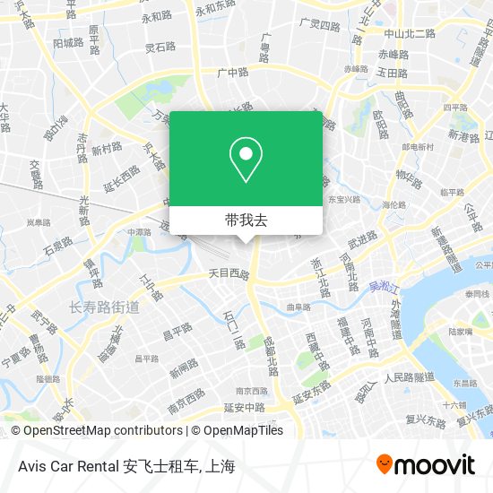 Avis Car Rental 安飞士租车地图