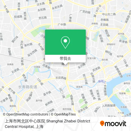 上海市闸北区中心医院 Shanghai Zhabei District Central Hospital地图