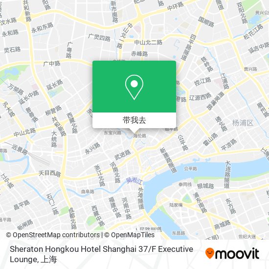 Sheraton Hongkou Hotel Shanghai 37 / F Executive Lounge地图