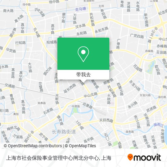 上海市社会保险事业管理中心闸北分中心地图