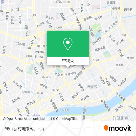 鞍山新村地铁站地图