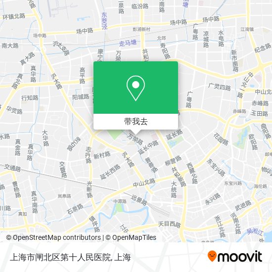 上海市闸北区第十人民医院地图