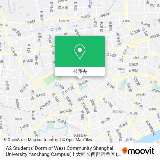 A2 Students' Dorm of West Community Shanghai University Yanchang Campus(上大延长西部宿舍区)地图
