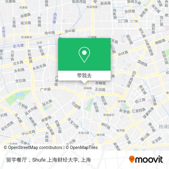 留学餐厅，Shufe 上海财经大学地图