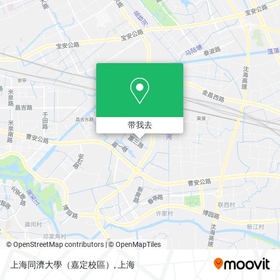上海同濟大學（嘉定校區）地图